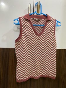 Herringbone Knitted Top