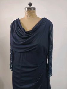 Navy Blue Evening Gown