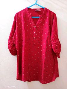 Red Printed Top