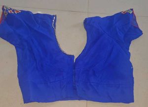 Blue Embroidered Saree
