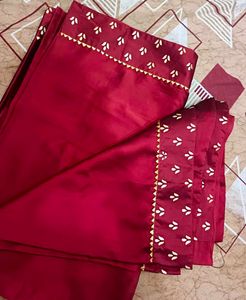 beautiful silk saree with blouse piece