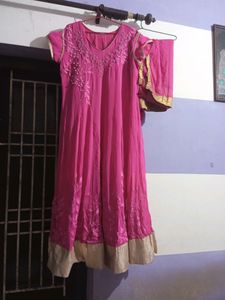 Fully Flared Pearl Embroidary Salwar Set