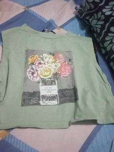 2 Crop Top With Black TankTop