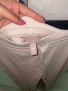 H&amp;m Ribbed Cotton Trousers