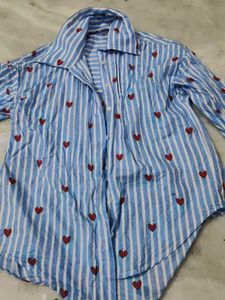 Printed Blue Shirt For Women
