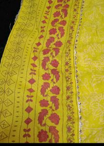 Ethnic Yellow Printed Kurta With Dupatta