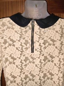 Lace Top with Peter Pan Collar