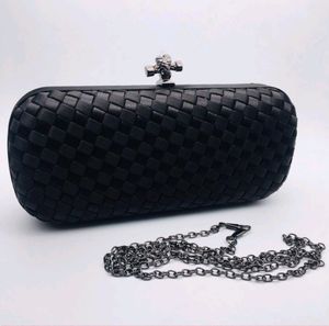 New With Packing Clutch In Satin Material