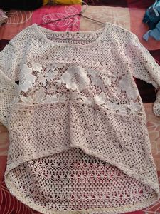 Crochet Floral Detail Top