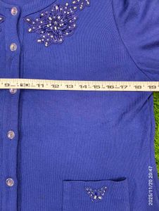 Imported Elegant Blue Cardigan