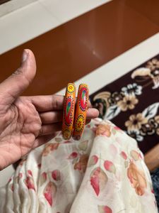 Handcrafted Wooden Bangles - Set of 2