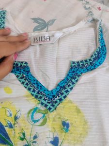 Biba White Summer Kurti