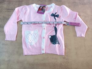 Cute Pink Girls' Cardigan