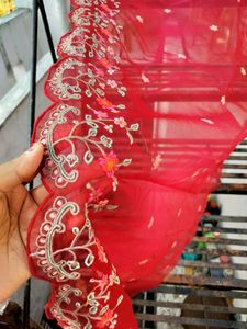 Red Embroidery Stylish Dupatta