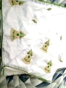 Beautiful Qasida Work Cotton Saree