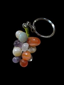 MULTI GEMSTONE GRAPE 🍇 KEYCHAIN FOR POSITIVITY