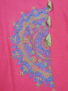 Kurta Orange Colour With Beautiful Kadai