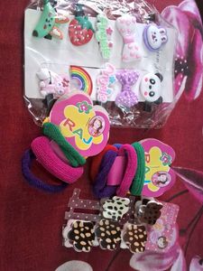 combo  Of  Kids  Girl  hair pins,rubber  band  and
