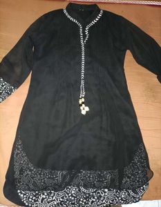 Black Sheer Paisley Dress