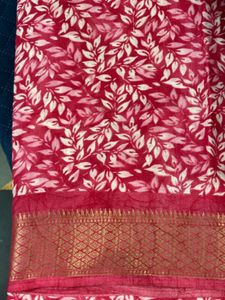 Elegant Pink saree with blouse,