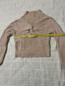 Knit Twist Front Sweater