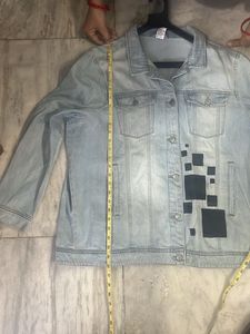 Unique Denim Jacket with Patches