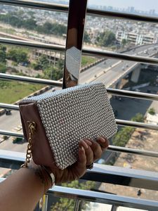 Pearl Embellished Clutch