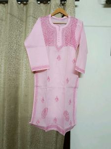 Pink Embroidered Kurta