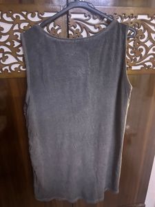 Gray Sequin Tank Top