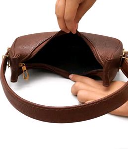 Elegant Brown Handbag, Hobobag