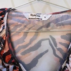 Animal Print Sheer Top