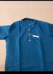 Elegant Pain Pure  Cotton RamaBlue Kurta