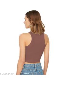 Brown Sleeveless Tank Top