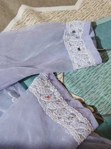 Lavender Chikankari Kurti with Mirror Work