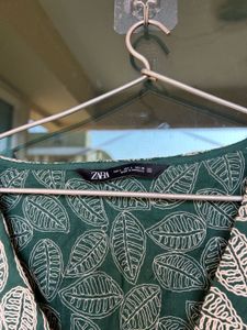 Zara Leaf Embroidered Top