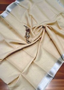 Elegant Saree with Silver Border