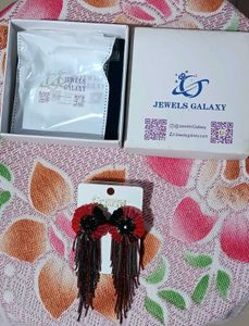 Red Contemporary Drop Earrings🔴