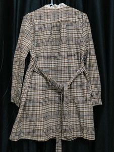 Plaid Button-Down Dress korean style