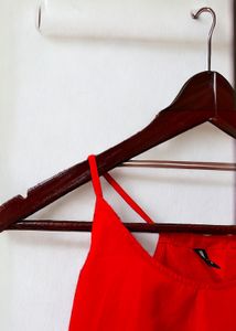Red Flowy Cami Tank Top