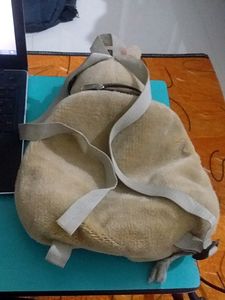 Vintage Plush Rabbit  Backpack Beige Fluffy