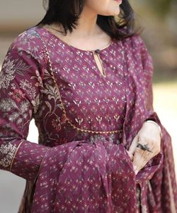 Floral Print Anarkali Kurta Set