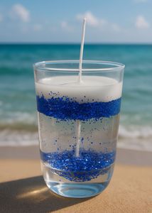DIY glitter Candle With Organic Wax