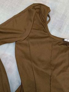Brown Long Sleeve Top