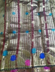 Grand Festive Silk Cotton Saree with Blouse