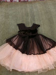 Black &amp; Pink Flower Girl Dress