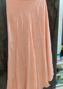 Peach Kurta And Skirt