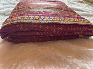 Elegant Maroon Saree heavy design