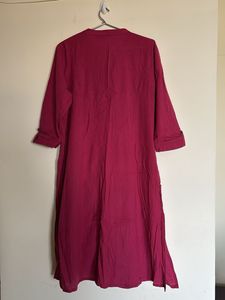 Maroon Button-Down Tunic