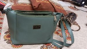 Green Colour Sling Bag