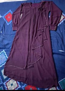 Elegant Purple Abaya Dress